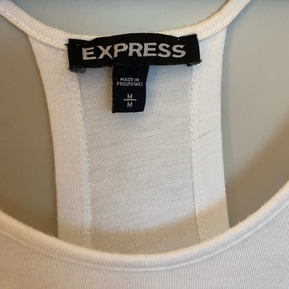EXPRESS White Rayon Blouse - Picture 7 of 8